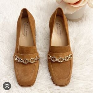 Alex Marie Brown Heeled Mules Size 6.5